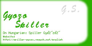 gyozo spiller business card